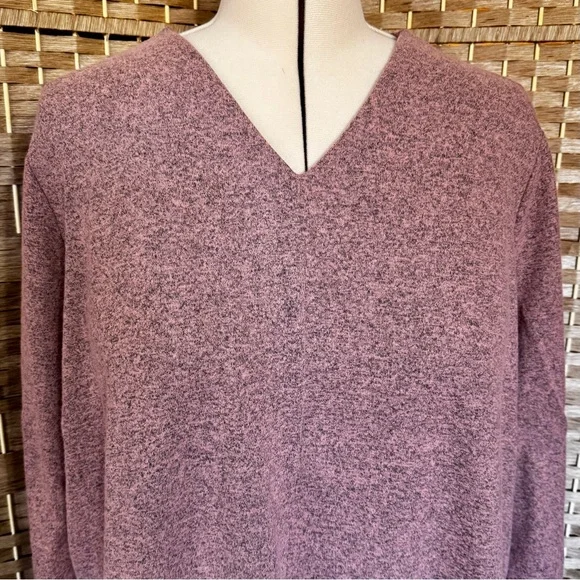 NWOT marled mauve d&co. sweater / sweatshirt 4X - Picture 2 of 11